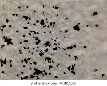 White black circle low poly background