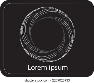 logotipo del vector de círculo blanco y negro 