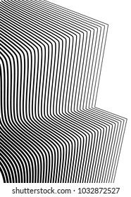White black color. Linear background. Design elements. Wave of many gray lines. Protective layer banknotes, certificates template. Vector lines of different thicknesses from thin to thick EPS10