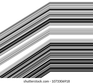 White black color. Linear background. Design elements Poligonal lines  abstract graphic optical art.  Vector lines of different thicknesses from thin to thick EPS10 Business templates for multipurpose