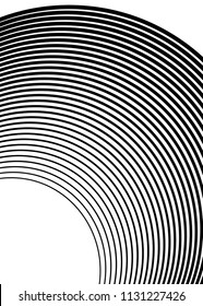 White black color. Linear background. Design elements. Wave of many gray lines. Protective layer banknotes, certificates template. Vector lines of different thicknesses from thin to thick EPS10