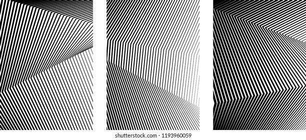White black color. Linear background. Design elements. Poligonal lines. Protective layer for banknotes, certificates template. Vector Vector lines of different thicknesses from thin to thick EPS 10