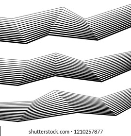 White black color. Linear background. Design elements. Poligonal lines. Protective layer for banknotes, certificates template. Vector Vector lines of different thicknesses from thin to thick EPS 10