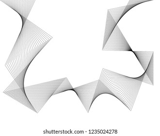 White black color. Linear background. Design elements. Poligonal lines. Protective layer for banknotes, certificates template. Vector Vector lines of different thicknesses from thin to thick EPS 10