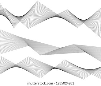 White black color. Linear background. Design elements. Poligonal lines. Protective layer for banknotes, certificates template. Vector Vector lines of different thicknesses from thin to thick EPS 10