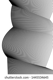 White black color. Linear background. Design elements. Poligonal lines. Protective layer for banknotes, certificates template. Vector Vector lines of different thicknesses from thin to thick EPS10