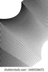 White black color. Linear background. Design elements. Poligonal lines. Protective layer for banknotes, certificates template. Vector Vector lines of different thicknesses from thin to thick EPS10