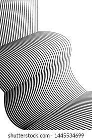 White black color. Linear background. Design elements. Poligonal lines. Protective layer for banknotes, certificates template. Vector Vector lines of different thicknesses from thin to thick EPS10