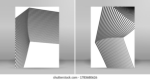 White black color. Linear background. Design elements. Poligonal lines. Protective layer for banknotes, certificates template. Vector Vector lines of different thicknesses from thin to thick EPS 10