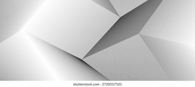 Cor preta branca. Plano de fundo linear. Elementos de design. Linhas poligonais. Camada de proteção para notas de banco, modelos de certificados. Linhas vetoriais de diferentes espessuras, da fina à espessa EPS 10