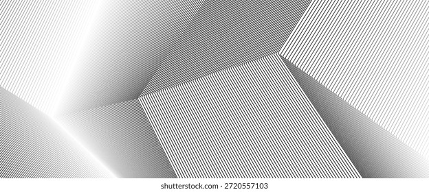 Cor preta branca. Plano de fundo linear. Elementos de design. Linhas poligonais. Camada de proteção para notas de banco, modelos de certificados. Linhas vetoriais de diferentes espessuras, da fina à espessa EPS 10