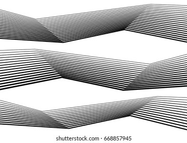 White black color. Linear background. Design elements. Poligonal lines. Protective layer for banknotes, certificates template. Vector Vector lines of different thicknesses from thin to thick EPS 10