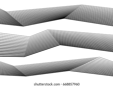 White black color. Linear background. Design elements. Poligonal lines. Protective layer for banknotes, certificates template. Vector Vector lines of different thicknesses from thin to thick EPS 10