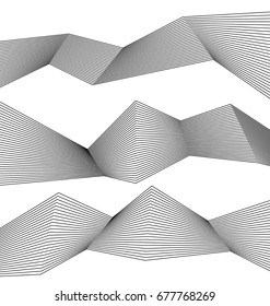 White black color. Linear background. Design elements. Poligonal lines. Protective layer for banknotes, certificates template. Vector Vector lines of different thicknesses from thin to thick EPS 10