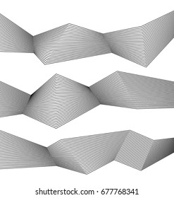 White black color. Linear background. Design elements. Poligonal lines. Protective layer for banknotes, certificates template. Vector Vector lines of different thicknesses from thin to thick EPS 10