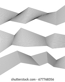 White black color. Linear background. Design elements. Poligonal lines. Protective layer for banknotes, certificates template. Vector Vector lines of different thicknesses from thin to thick EPS 10