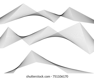 White black color. Linear background. Design elements. Poligonal lines. Protective layer for banknotes, certificates template. Vector Vector lines of different thicknesses from thin to thick EPS 10