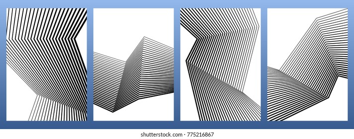 White black color. Linear background. Design elements. Poligonal lines. Protective layer for banknotes, certificates template. Vector Vector lines of different thicknesses from thin to thick EPS 10