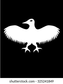 White and black crow art