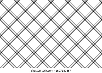 White black diagonal texture fabric seamless pattern. Vector illustration.