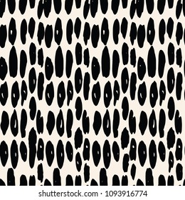 White black dot pattern. Vector shibori spotty seamless print. Organic hipster watercolor background. Tie dye tile. Geometric japanese pattern. Hand drawn random linear design. Kimono watercolour