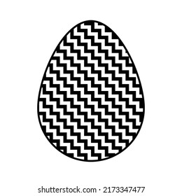 White and black Easter eggs. Vector illustration.