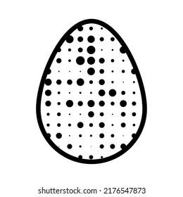 White and black Easter eggs. Vector illustration.