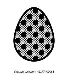 White and black Easter eggs. Vector illustration.