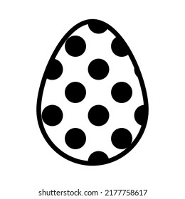White and black Easter eggs. Vector illustration.