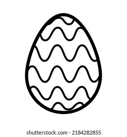 White and black Easter eggs. Vector illustration.