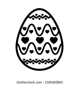 White and black Easter eggs. Vector illustration.