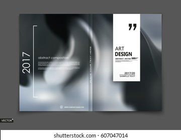 White, Black Elegant Design For Brochure Cover, Info Banner, Fancy Title Sheet Theme, Flyer Or Ad Text Font. Modern Vector Front Page Art With Square Frame Model. Creative Silver Box Block Figure Icon