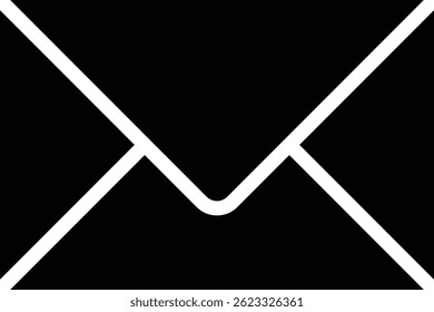 Icono de correo electrónico blanco y negro