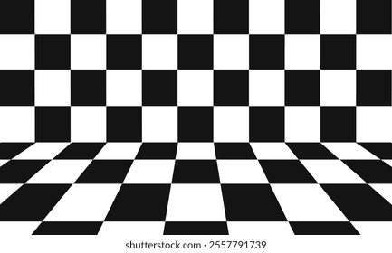 white and black empty space vector Chess pattern. Background finish flag.