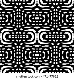 White and Black engraving seamless pattern, vector texture for registration of securities, certificate, or diploma.