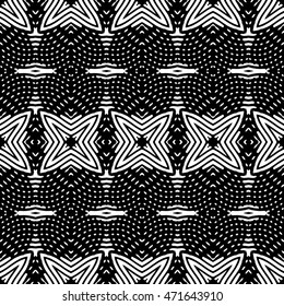 White and Black engraving seamless pattern, vector texture for registration of securities, certificate, or diploma.