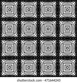 White and Black engraving seamless pattern, vector texture for registration of securities, certificate, or diploma.