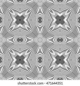 White and Black engraving seamless pattern, vector texture for registration of securities, certificate, or diploma.