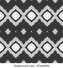 White and Black engraving seamless pattern, vector texture for registration of securities, certificate, or diploma.