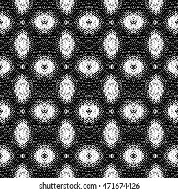White and Black engraving seamless pattern, vector texture for registration of securities, certificate, or diploma.