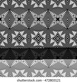 White and Black engraving seamless pattern, vector texture for registration of securities, certificate, or diploma.
