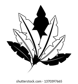 white black feathers decoration