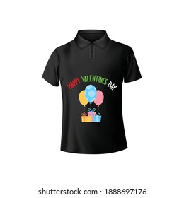 White and black female t-shirts with golden heart. Pattern for white and black women's t-shirts. Gold and red heart of women's t-shirts.Fashionable women's t-shirts.