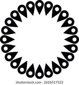 White and Black follower shape icon design.