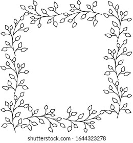white and black frane of leaves