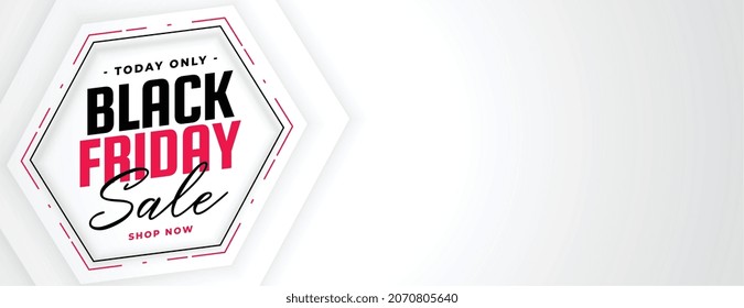 white black friday sale banner with text space
