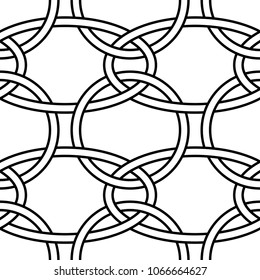 White and black geometric ornament. Seamless pattern for web, textile and wallpapers