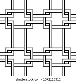 White and black geometric ornament. Seamless pattern for web, textile and wallpapers