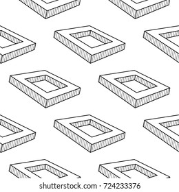 White and black geometric ornament. Seamless pattern for web, textile and wallpapers