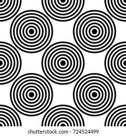 White and black geometric ornament. Seamless pattern for web, textile and wallpapers